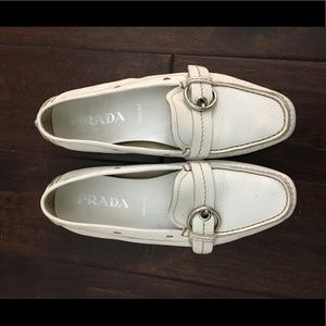 White Prada loafers - Size 37